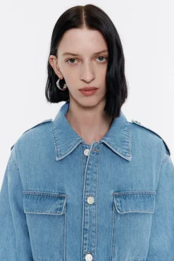 Mujer BIMBA Y LOLA Gabardinas Y Chaquetas<Cazadora Denim Larga Azul