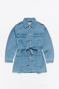 Mujer BIMBA Y LOLA Denim<Cazadora Denim Larga Azul