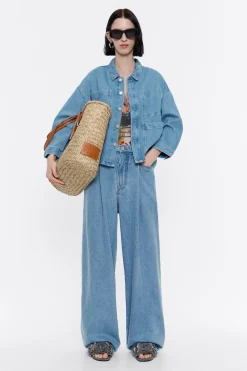Mujer BIMBA Y LOLA Denim<Cazadora Denim Recta Azul