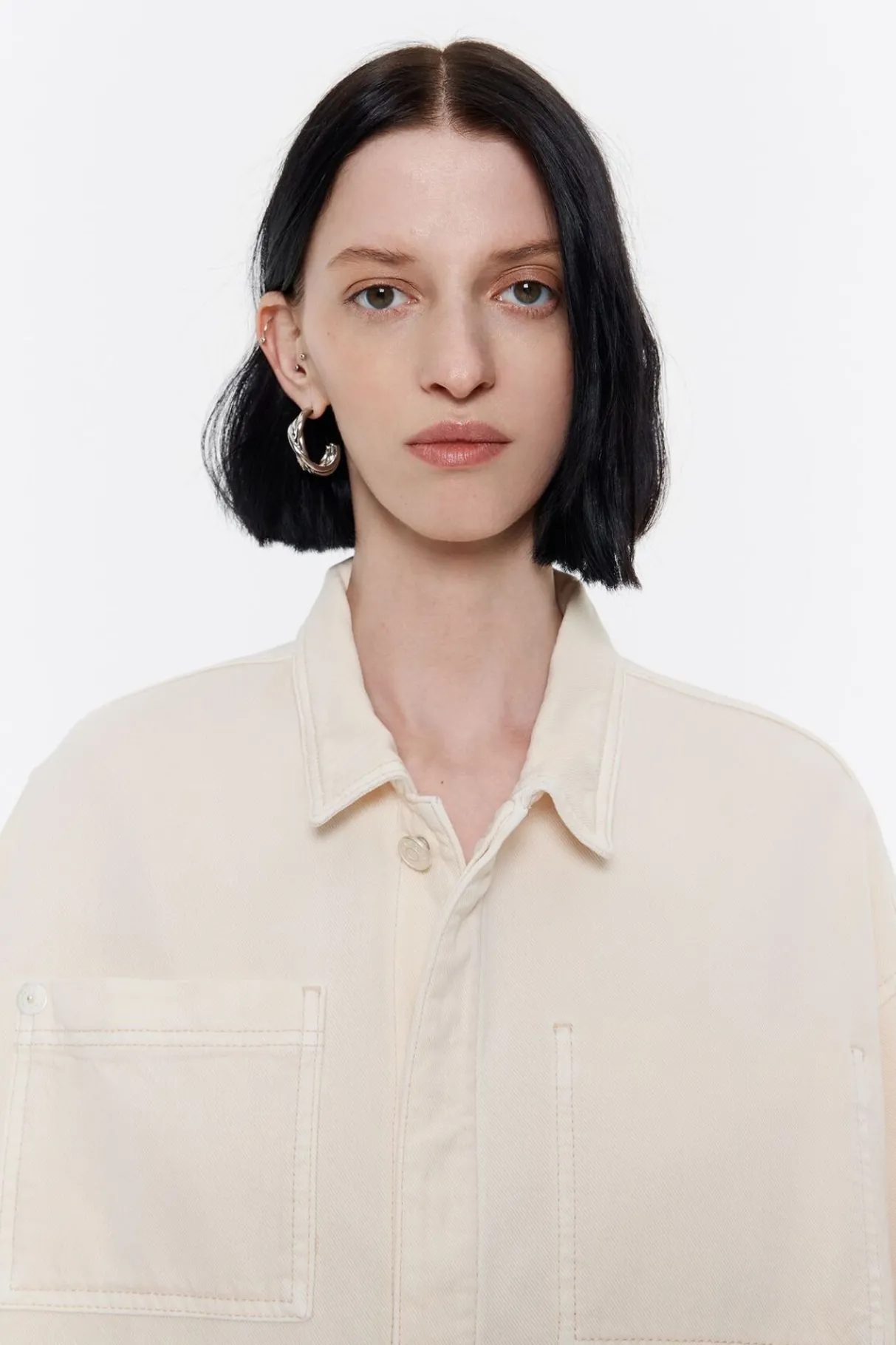 Mujer BIMBA Y LOLA Denim<Cazadora Denim Recta Cruda