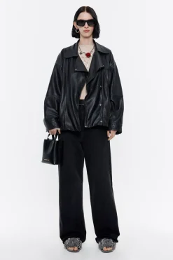 Mujer BIMBA Y LOLA Piel<Cazadora Piel Negra