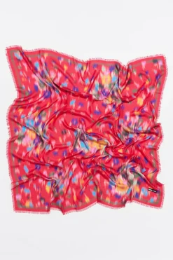 Mujer BIMBA Y LOLA Pañuelos<Chal Flores Difuminadas En Grupos Fresa