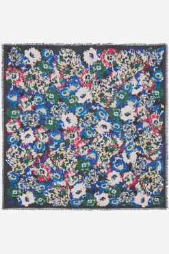 Mujer BIMBA Y LOLA Pañuelos<Chal Flores Rotulador Fondo Navy