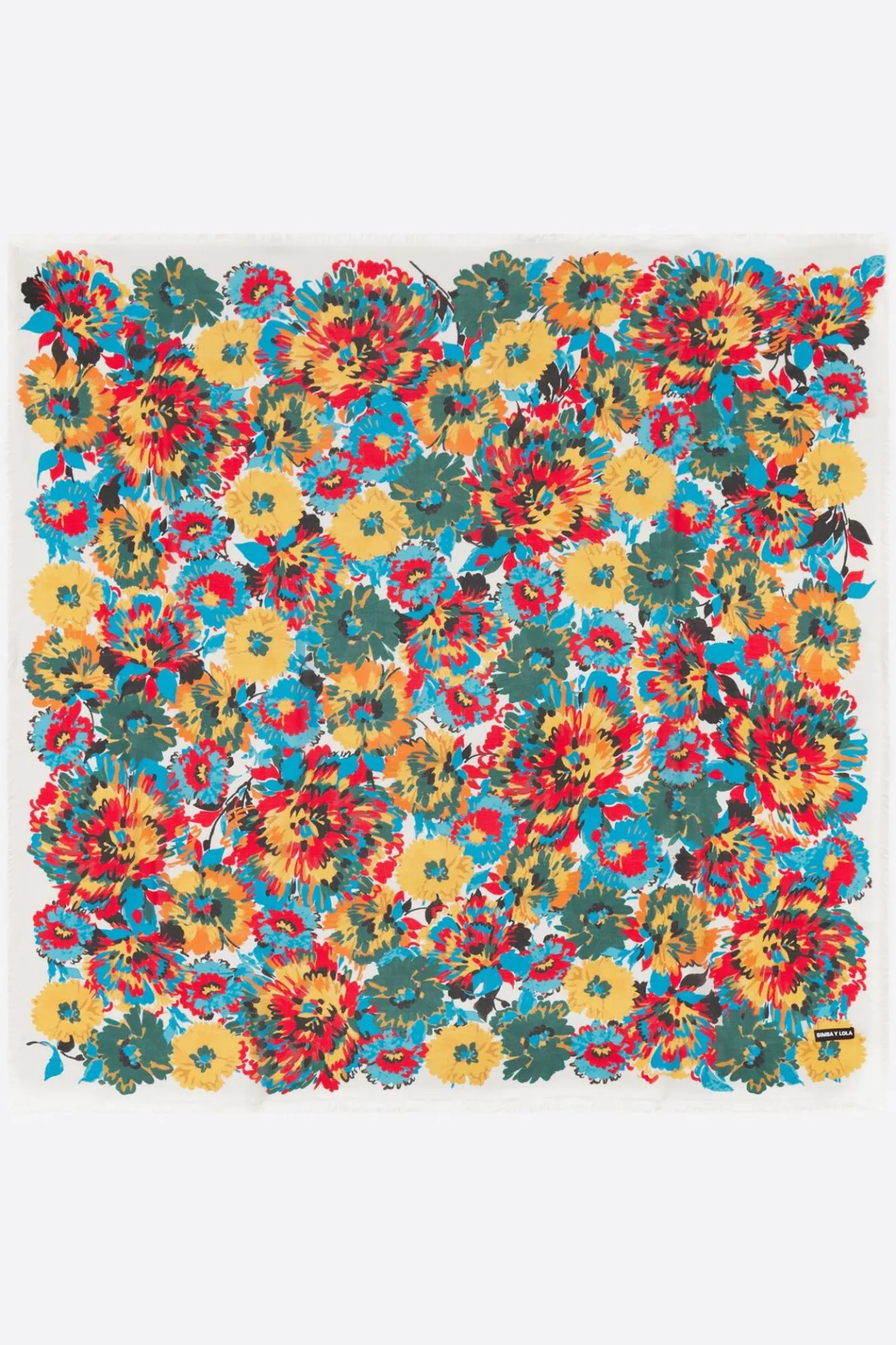 Mujer BIMBA Y LOLA Pañuelos<Chal Flores Rotulador Fondo Blanco