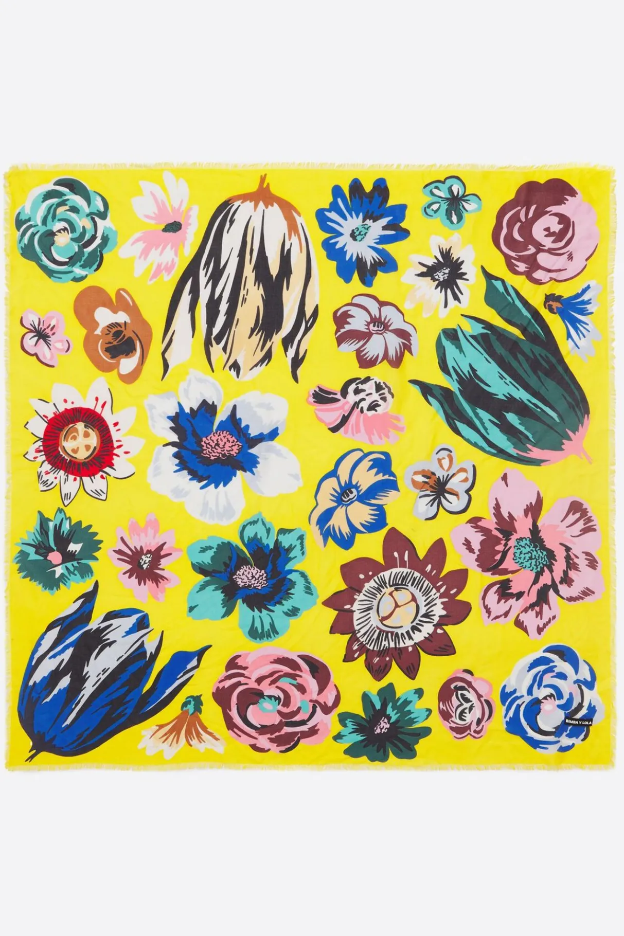 Mujer BIMBA Y LOLA Pañuelos<Chal Flores Xl Amarillo