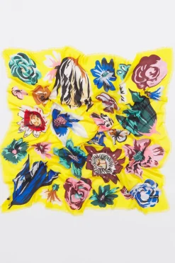 Mujer BIMBA Y LOLA Pañuelos<Chal Flores Xl Amarillo