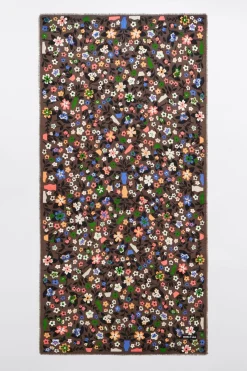 Mujer BIMBA Y LOLA Pañuelos<Chal Flores Y Jarrones Naif Topo