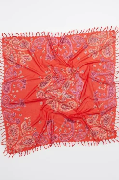 Mujer BIMBA Y LOLA Pañuelos<Chal Pasley Acuarela Rojo