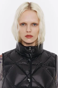 Mujer BIMBA Y LOLA Gabardinas Y Chaquetas<Chaleco Guateado Negro