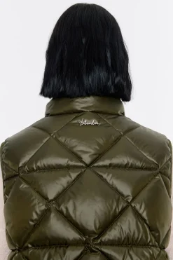 Mujer BIMBA Y LOLA Gabardinas Y Chaquetas<Chaleco Guateado Verde Oliva