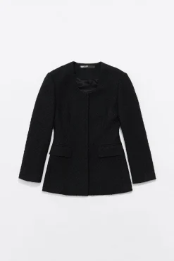 Mujer BIMBA Y LOLA Gabardinas Y Chaquetas<Chaqueta Ajustada Tweed Negra