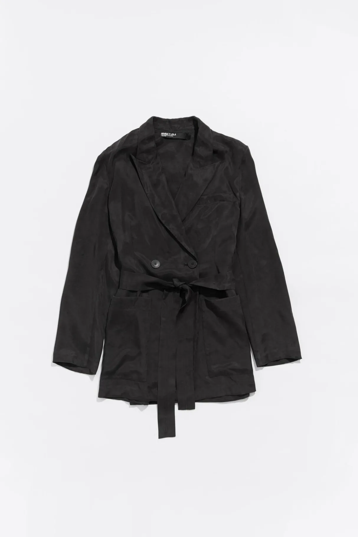 Mujer BIMBA Y LOLA Total Look<Chaqueta Fluida Cruzada Negra