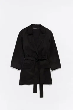 Mujer BIMBA Y LOLA Total Look<Chaqueta Fluida Cruzada Negra