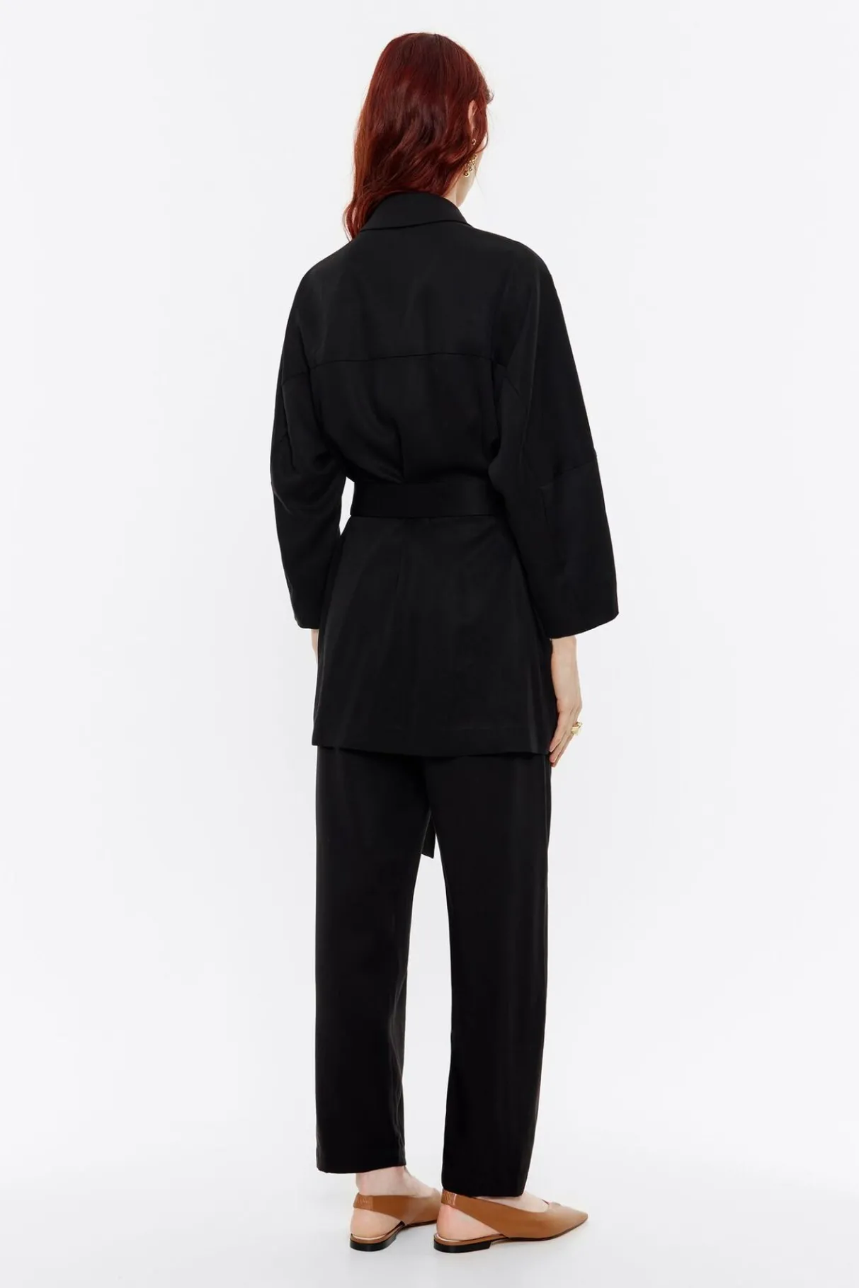 Mujer BIMBA Y LOLA Gabardinas Y Chaquetas<Chaqueta Fluida Cruzada Negra