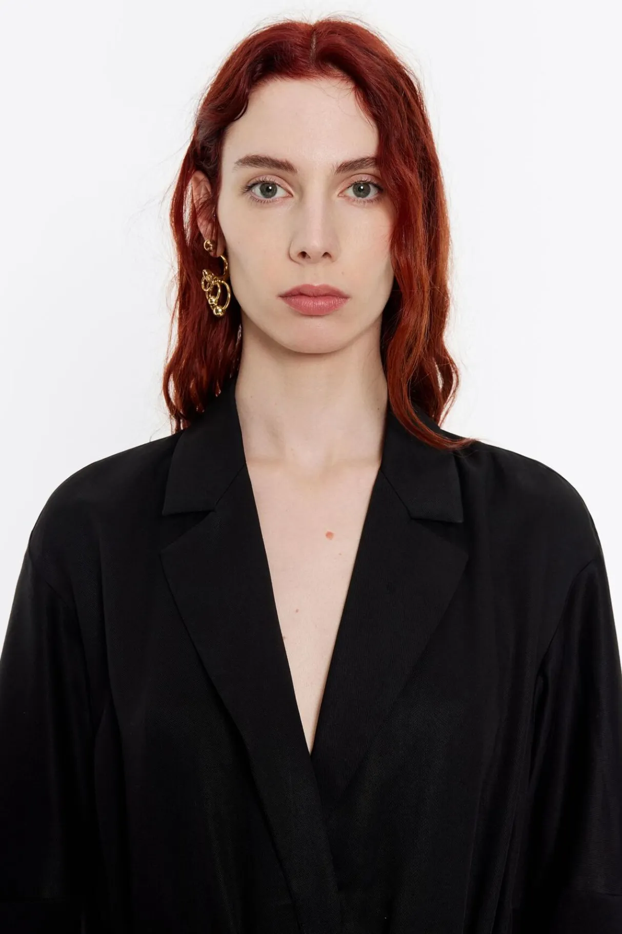 Mujer BIMBA Y LOLA Gabardinas Y Chaquetas<Chaqueta Fluida Cruzada Negra