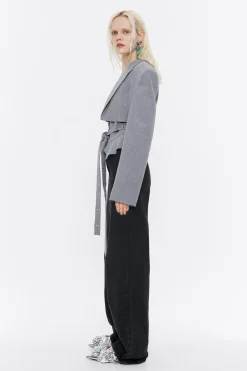 Mujer BIMBA Y LOLA Gabardinas Y Chaquetas<Chaqueta Sastre Corta Gris