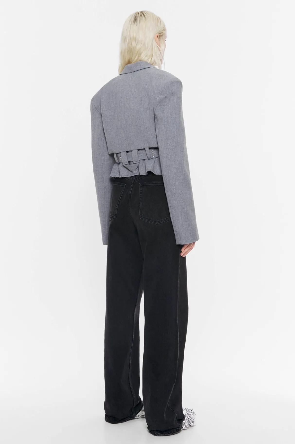 Mujer BIMBA Y LOLA Gabardinas Y Chaquetas<Chaqueta Sastre Corta Gris