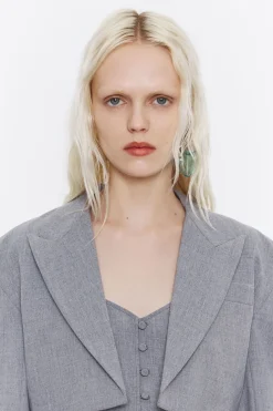 Mujer BIMBA Y LOLA Gabardinas Y Chaquetas<Chaqueta Sastre Corta Gris