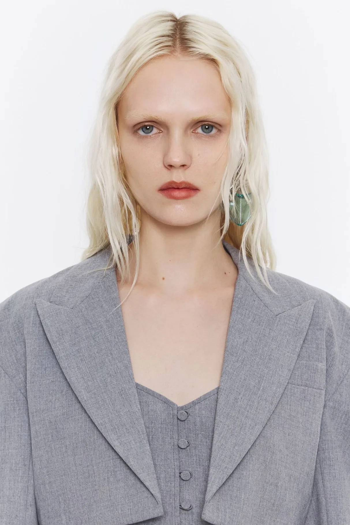 Mujer BIMBA Y LOLA Gabardinas Y Chaquetas<Chaqueta Sastre Corta Gris