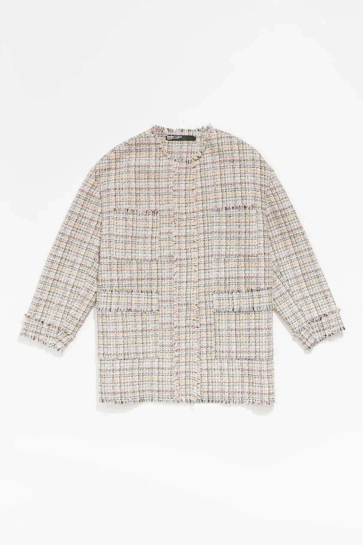 Mujer BIMBA Y LOLA Gabardinas Y Chaquetas<Chaqueta Tweed Desflecada Marfil