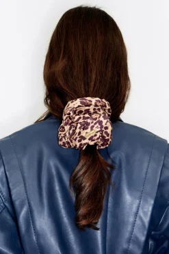 Mujer BIMBA Y LOLA Accesorios Pelo<Coletero Print Leopard Natural