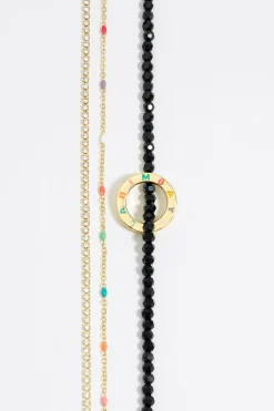 Mujer BIMBA Y LOLA Collares<Collar Cadena Cristales Dorado