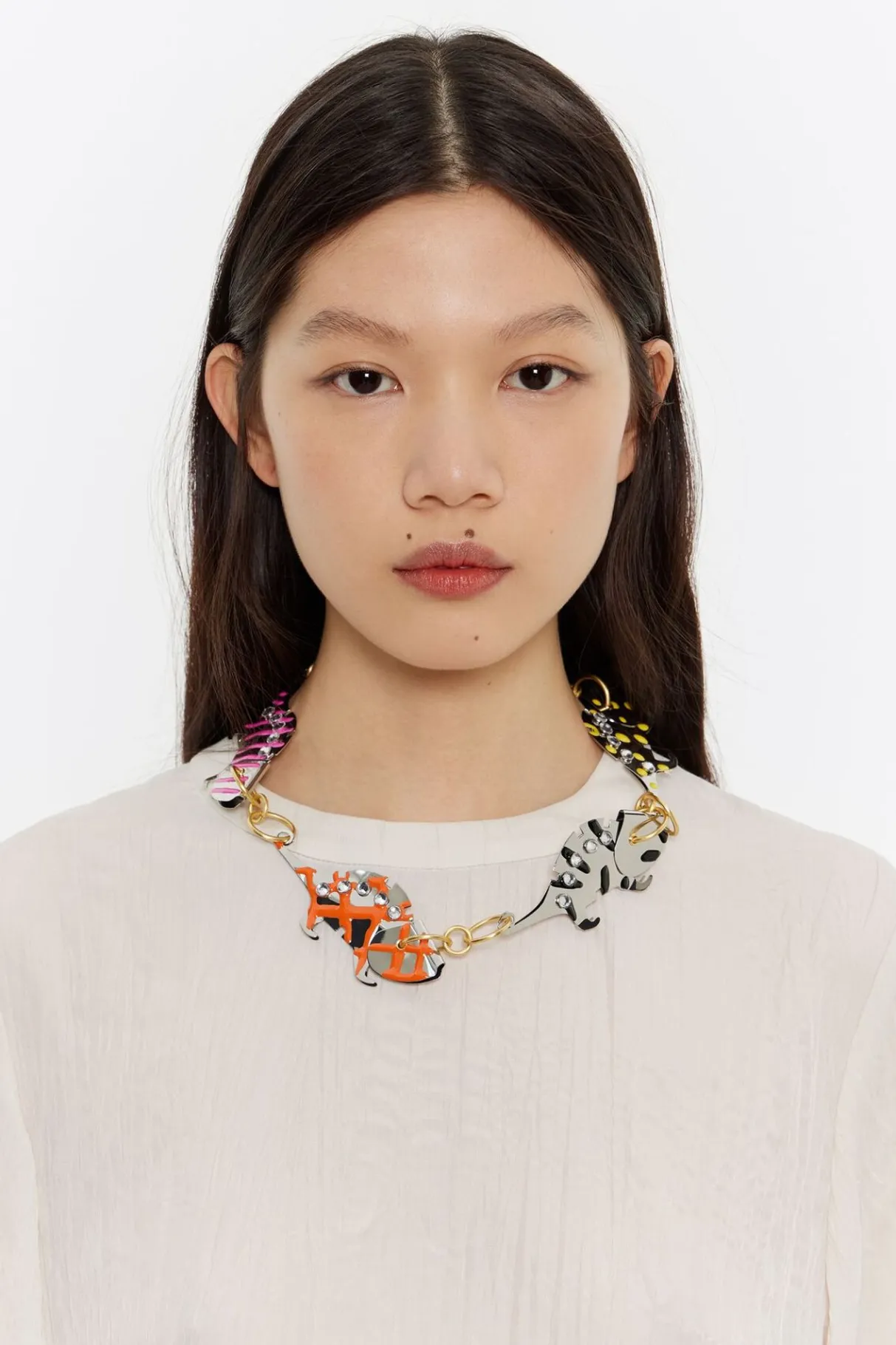 Mujer BIMBA Y LOLA Collares<Collar Cadena Dorada Y Camaleones Esmaltados