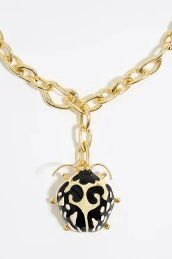 Mujer BIMBA Y LOLA Collares<Collar Cadena Y Escarabajo Negro