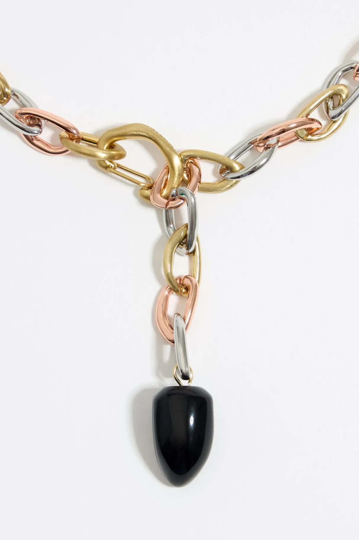 Mujer BIMBA Y LOLA Collares<Collar Cadena Y Piedra Negra