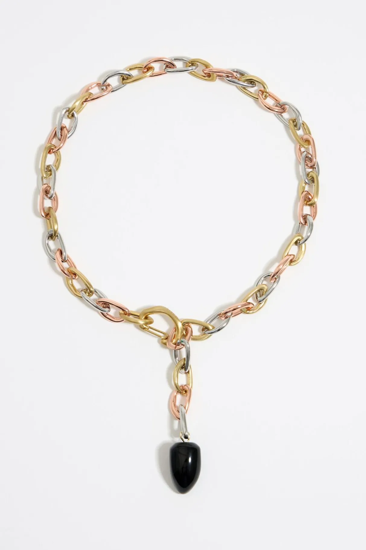 Mujer BIMBA Y LOLA Collares<Collar Cadena Y Piedra Negra