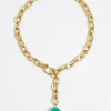 Mujer BIMBA Y LOLA Collares<Collar Cadena Y Piedra Turquesa