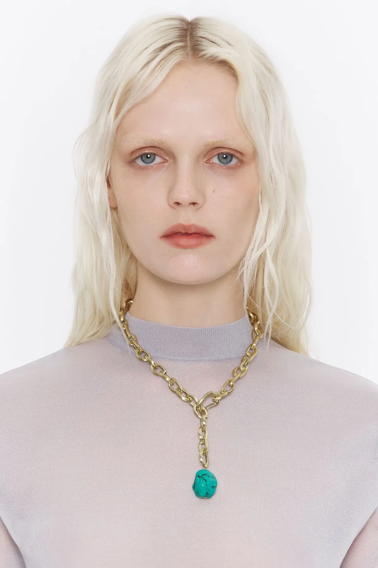 Mujer BIMBA Y LOLA Collares<Collar Cadena Y Piedra Turquesa