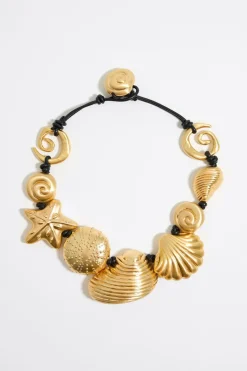 Mujer BIMBA Y LOLA Collares<Collar Caracolas Dorado Mate