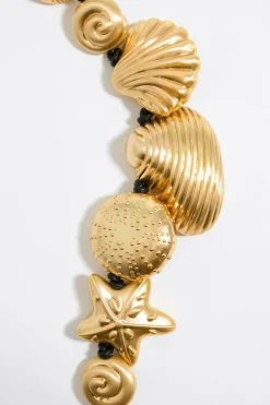 Mujer BIMBA Y LOLA Collares<Collar Caracolas Dorado Mate