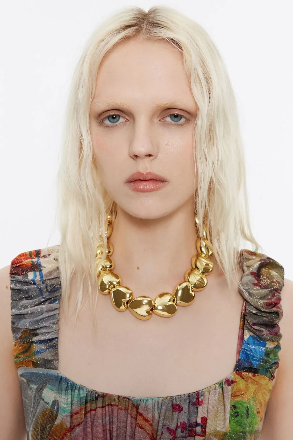 Mujer BIMBA Y LOLA Collares<Collar Corazones Dorado