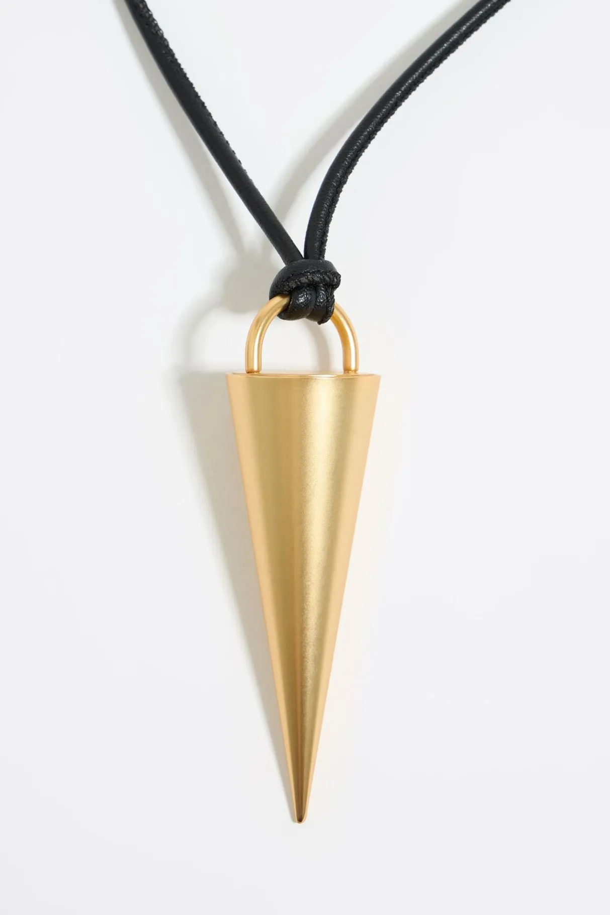 Mujer BIMBA Y LOLA Collares<Collar Cordon Piel Y Pincho Dorado Mate