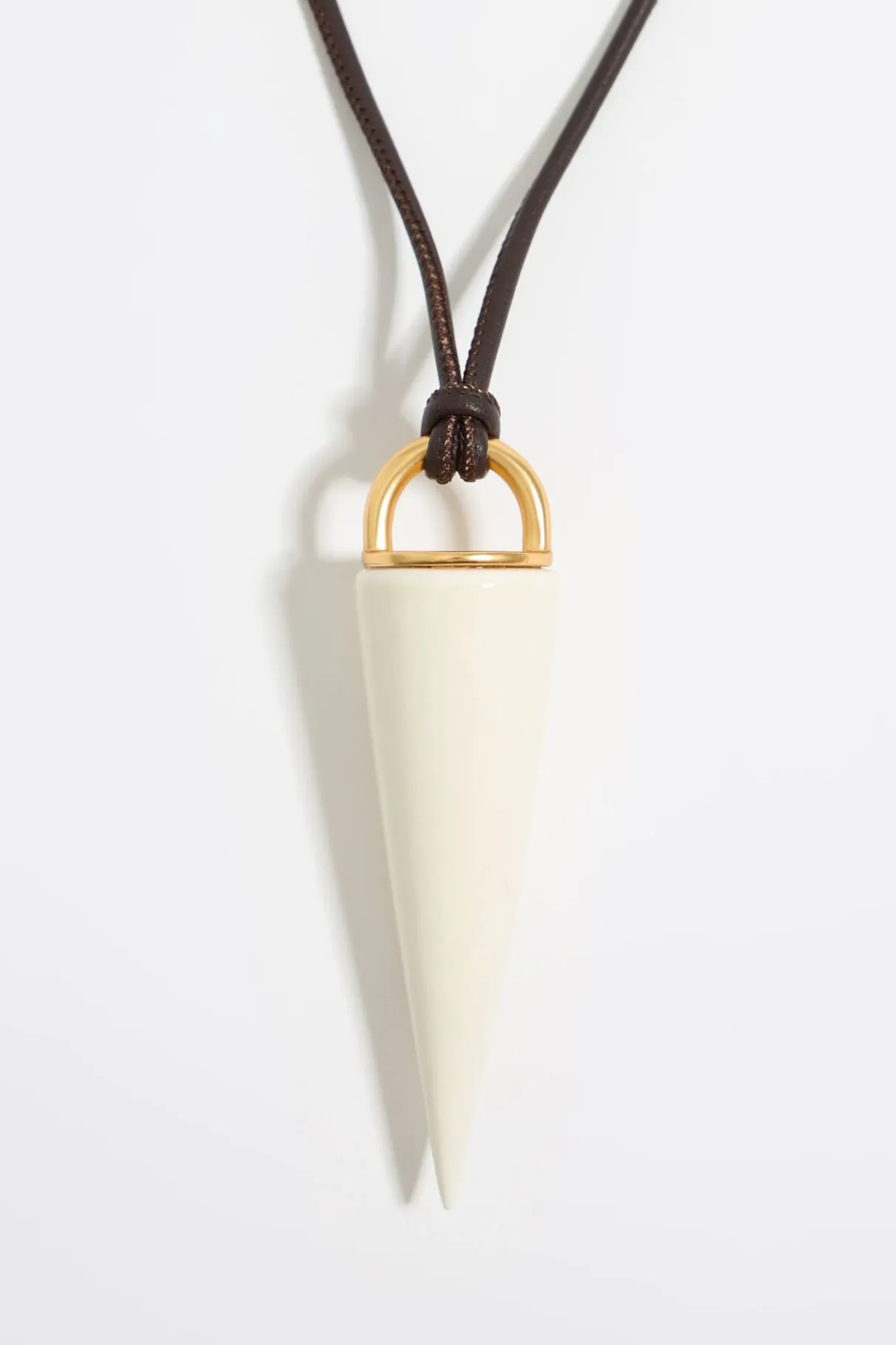 Mujer BIMBA Y LOLA Collares<Collar Cordon Piel Y Pincho Ceramica