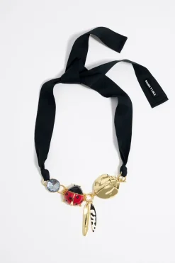 Mujer BIMBA Y LOLA Collares<Collar Cristal Y Mariquita Rojo
