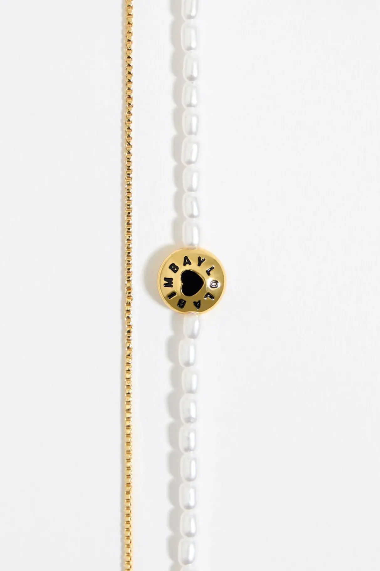 Mujer BIMBA Y LOLA Collares<Collar Doble Logo Candy Perlas Negro