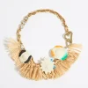 Mujer BIMBA Y LOLA Collares<Collar Flores Ceramica Y Rafia
