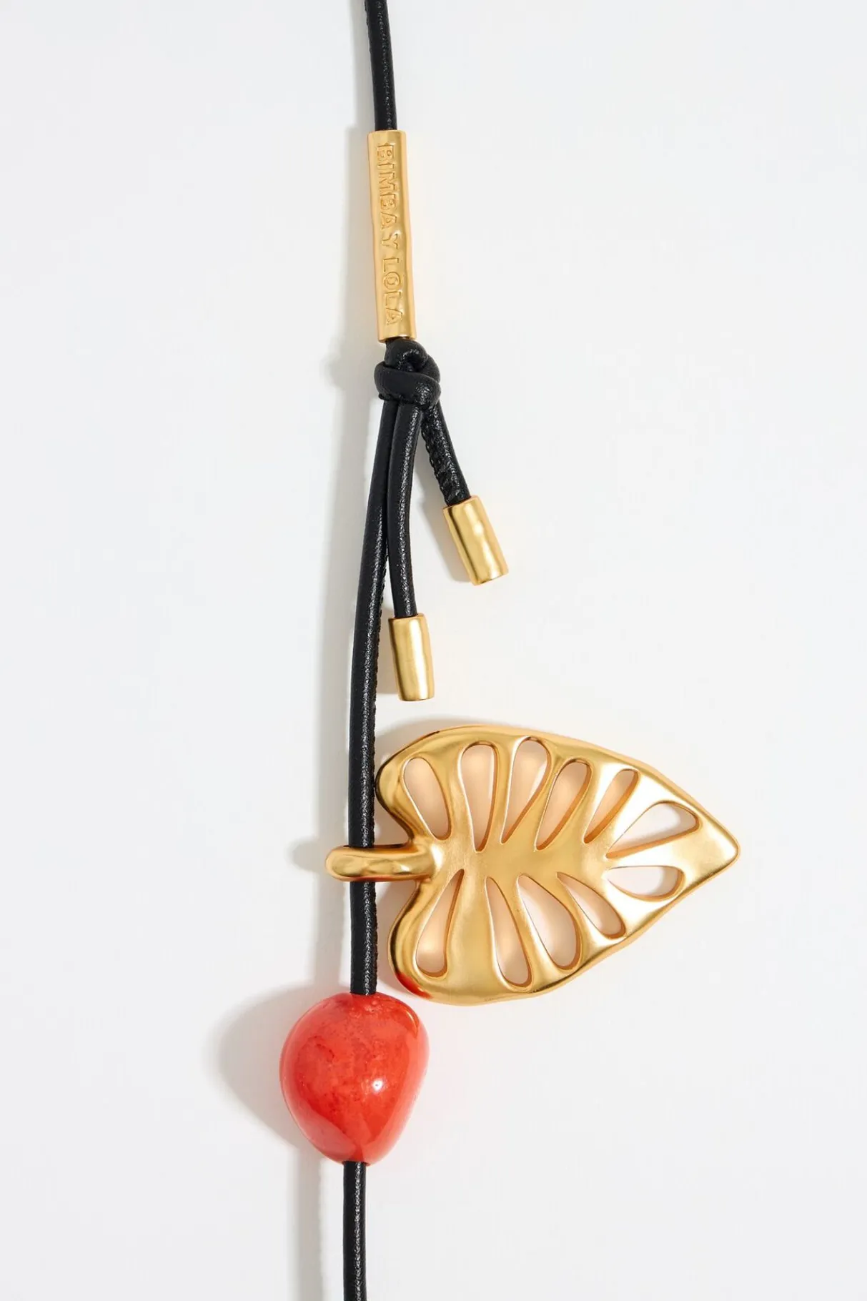 Mujer BIMBA Y LOLA Collares<Collar Largo Hoja Dorado Mate