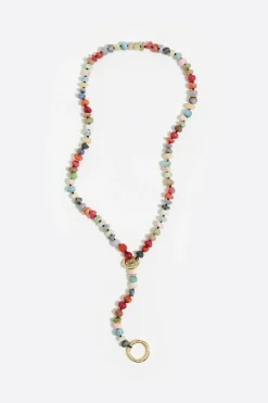 Mujer BIMBA Y LOLA Collares<Collar Largo Piedras Multicolores Dorado