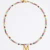 Mujer BIMBA Y LOLA Abecedario<Collar Letra M Piedras Multicolores