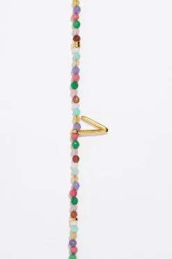 Mujer BIMBA Y LOLA Abecedario<Collar Letra V Piedras Multicolores