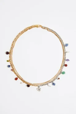 Mujer BIMBA Y LOLA Collares<Collar Multicadenas Cristales Y Piedras Multicolores