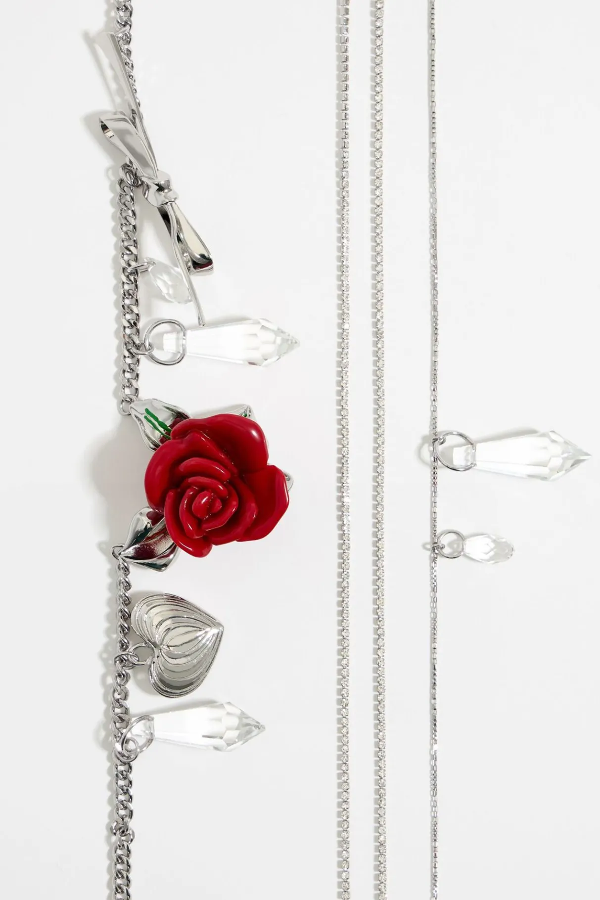 Mujer BIMBA Y LOLA Collares<Collar Multicadenas Cristales Y Rosa