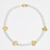 Mujer BIMBA Y LOLA Collares<Collar Perlas Corazones Dorado