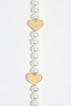 Mujer BIMBA Y LOLA Collares<Collar Perlas Corazones Dorado