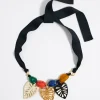 Mujer BIMBA Y LOLA Collares<Collar Piedras Hojas Dorado Mate
