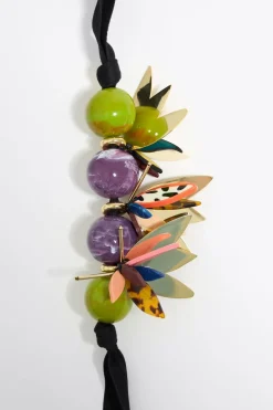 Mujer BIMBA Y LOLA Collares<Collar Piedras Resina Petalos Azul